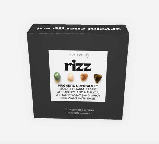 rizz - crystals for magnetic charm - cheeky gift funny gift