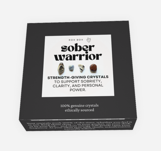 sober warrior - crystals for recovery - cheeky gift encouragement gift