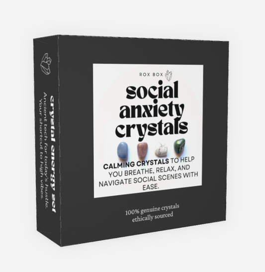 social anxiety crystals - crystals for calm + confidence - wellness gift