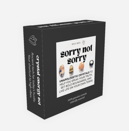 sorry not sorry - crystals set - cheek, trendy, empowerment gift