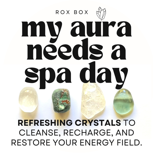 my aura needs a spa day - crystal gift for an energy refresh - cheeky gift funny gift