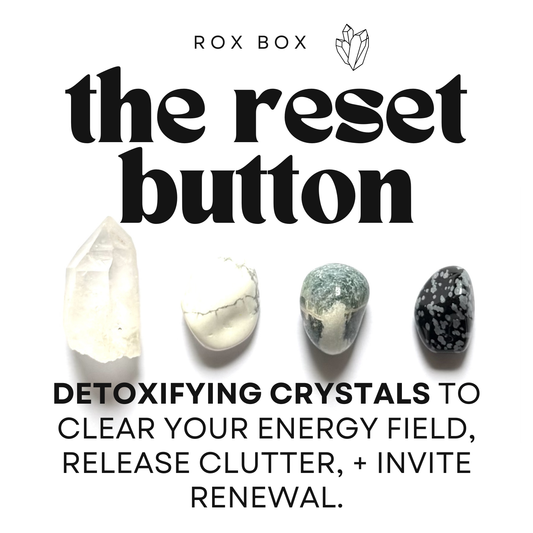 the reset button - crystals for energy clearing - cheeky gift funny gift