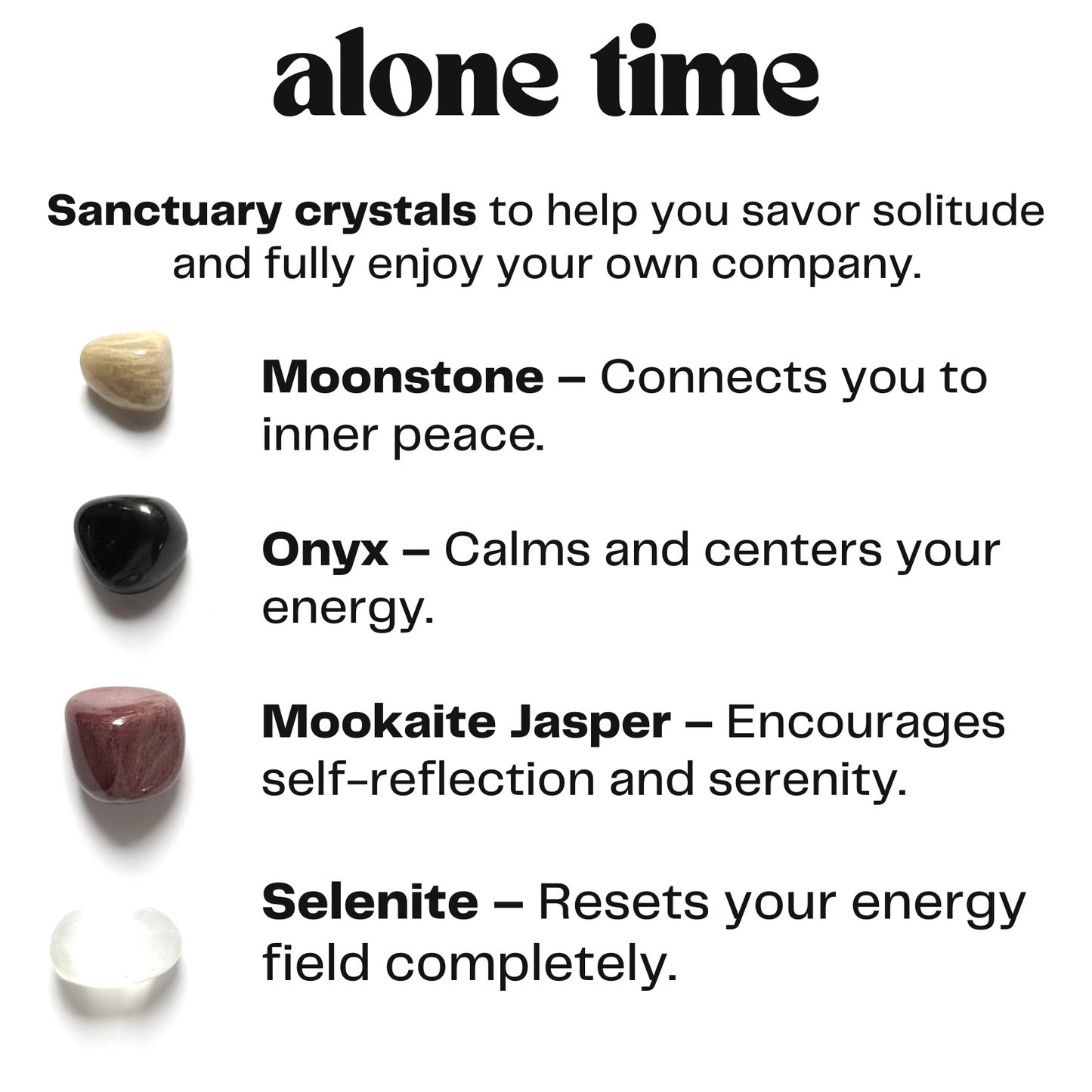alone time - crystals for recharging - cheeky gift funny gift