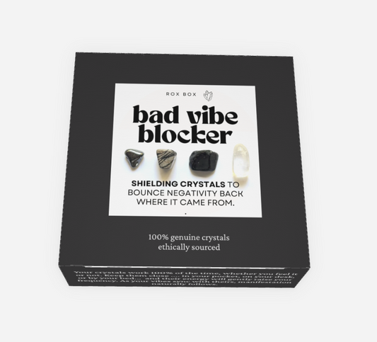 bad vibe blocker - crystals for protection - fun cheeky gift set