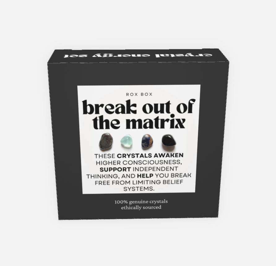 break out of the matrix - Awakening Crystal Set for Spiritual Growth, Intuition + Consciousness
