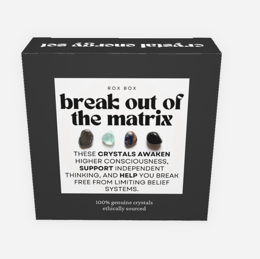 break out of the matrix - Awakening Crystal Set for Spiritual Growth, Intuition + Consciousness