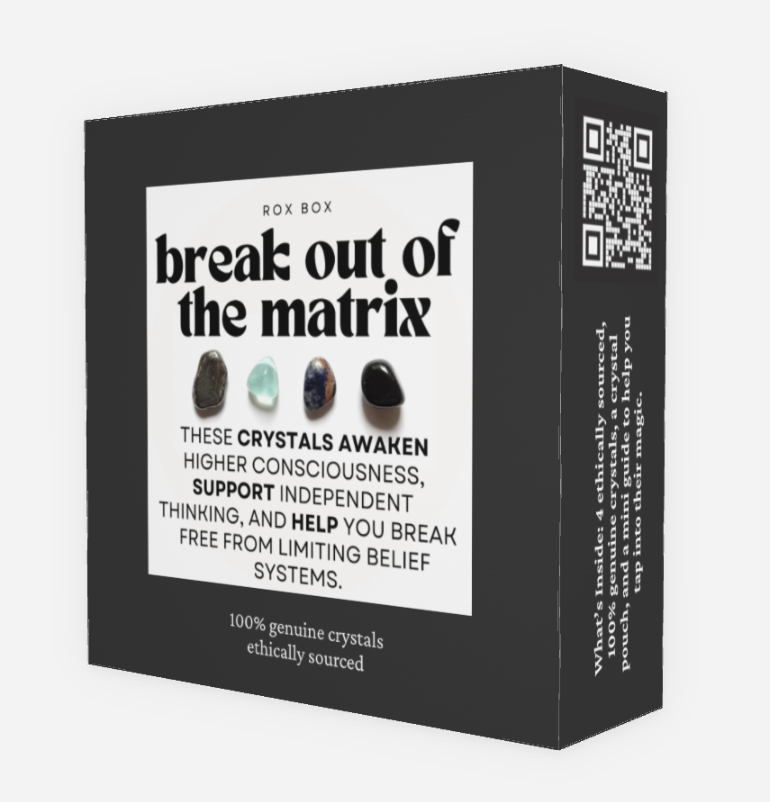 break out of the matrix - Awakening Crystal Set for Spiritual Growth, Intuition + Consciousness