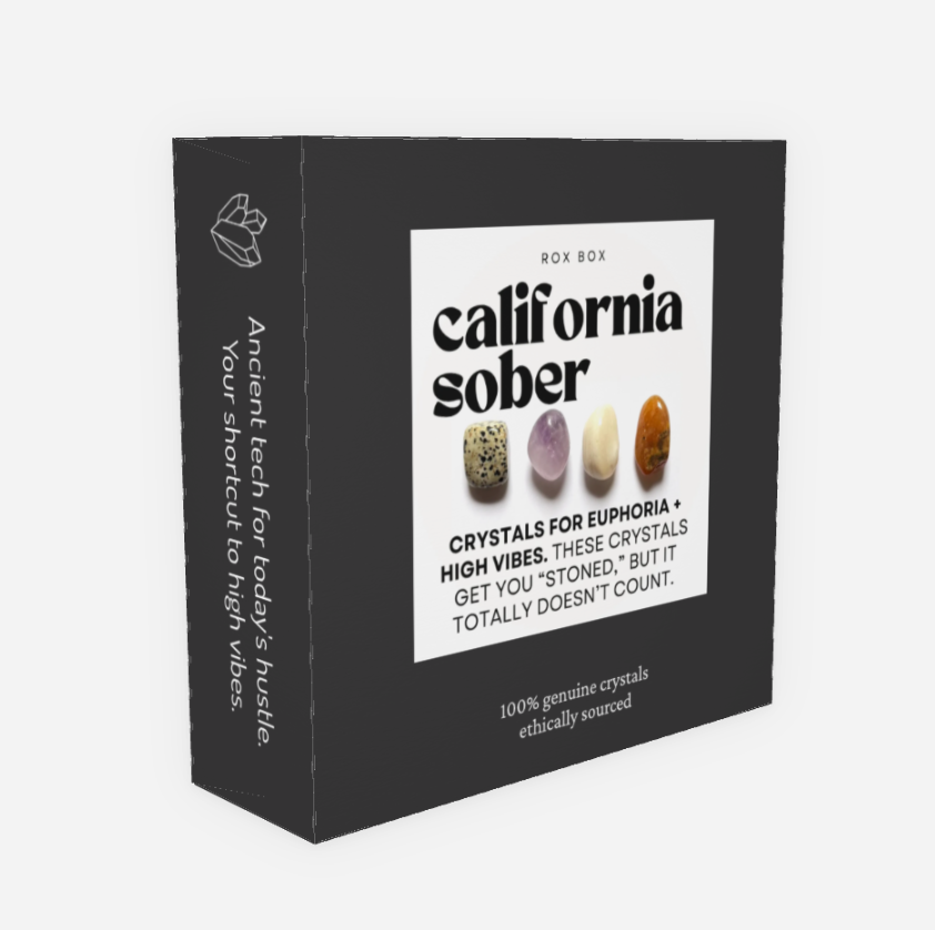california sober - crystal gift for high vibes | cheeky funny sassy gift