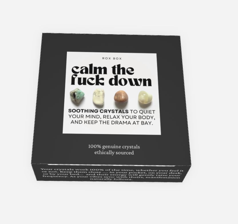 calm the F down - crystals for relaxation - cheeky gift funny gift