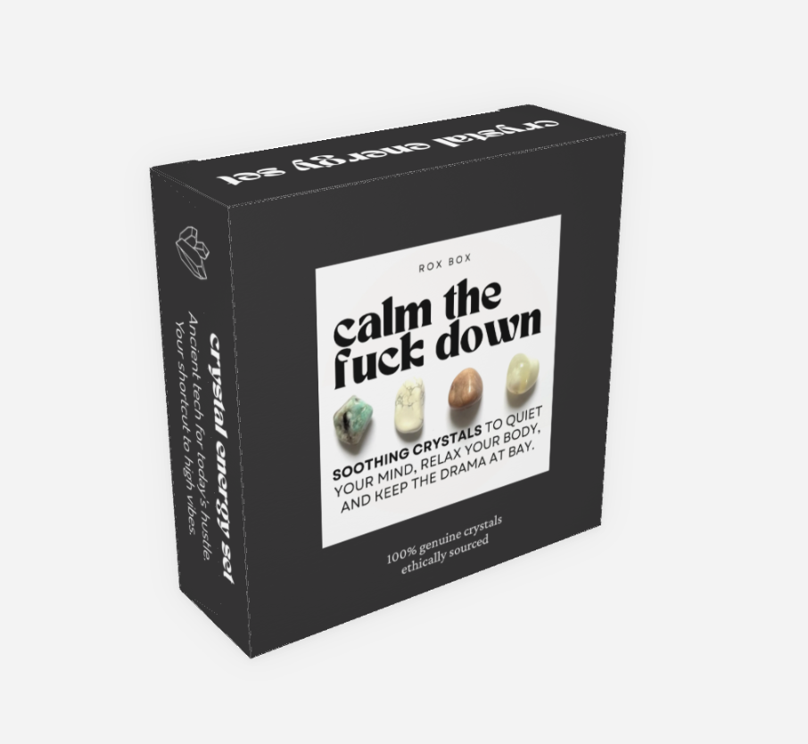 calm the F down - crystals for relaxation - cheeky gift funny gift