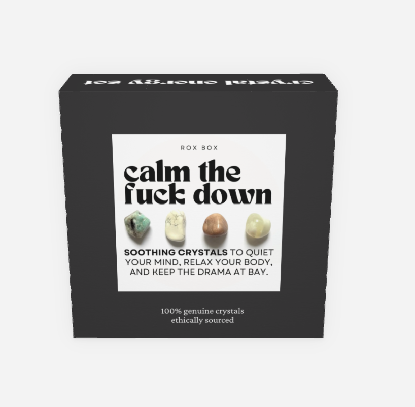 calm the F down - crystals for relaxation - cheeky gift funny gift