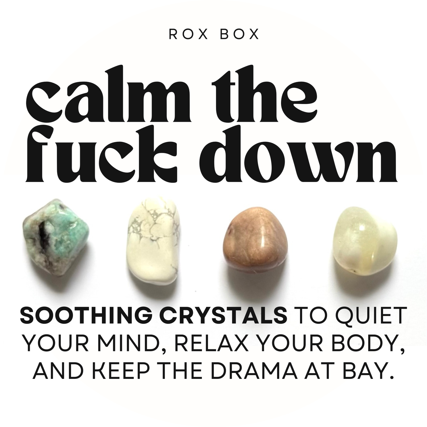 calm the F down - crystals for relaxation - cheeky gift funny gift