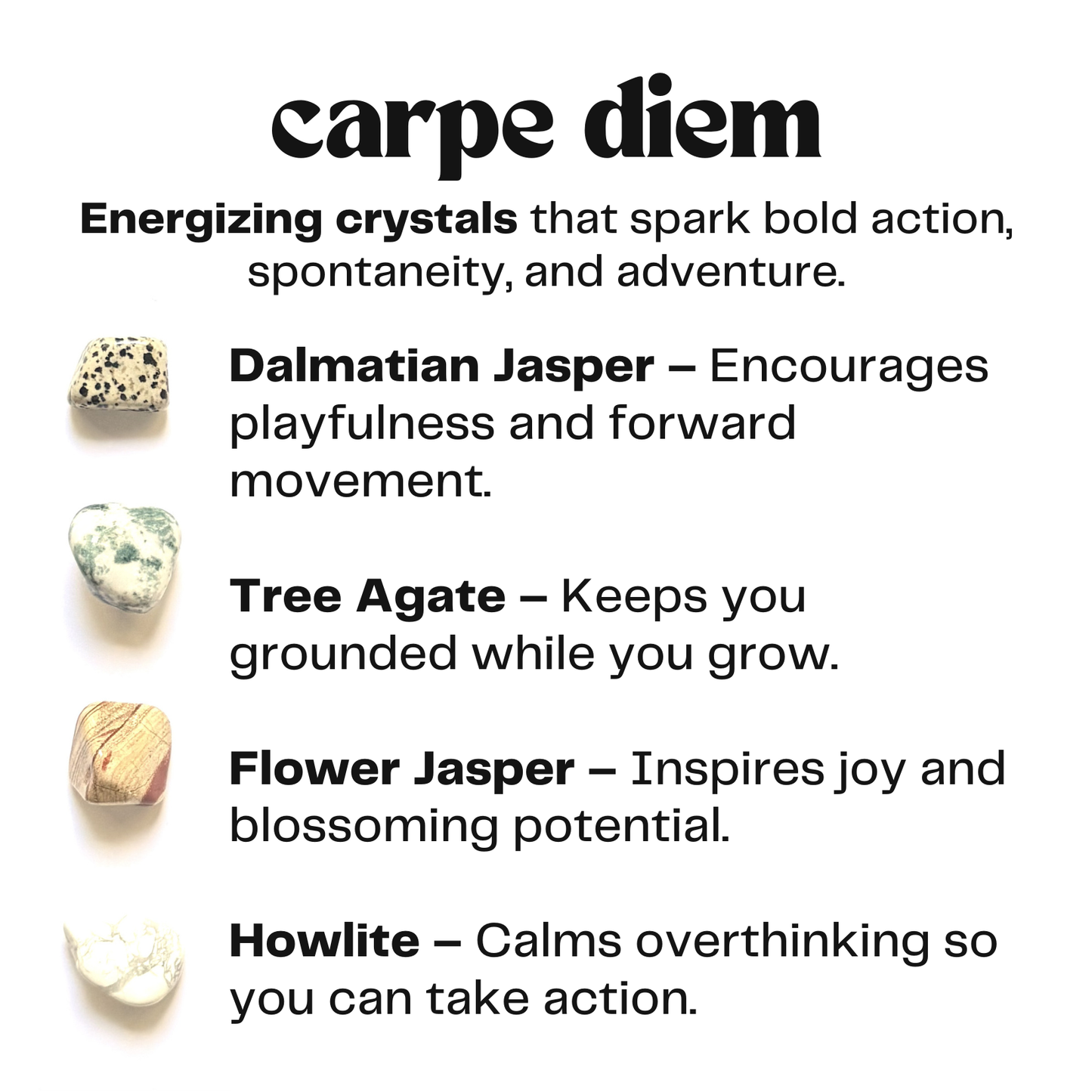 carpe diem - crystals for bold moves - fun cheeky gift