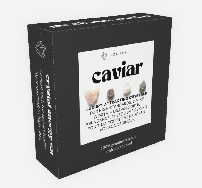 caviar crystals - crystals for abundance - cheeky gift funny gift