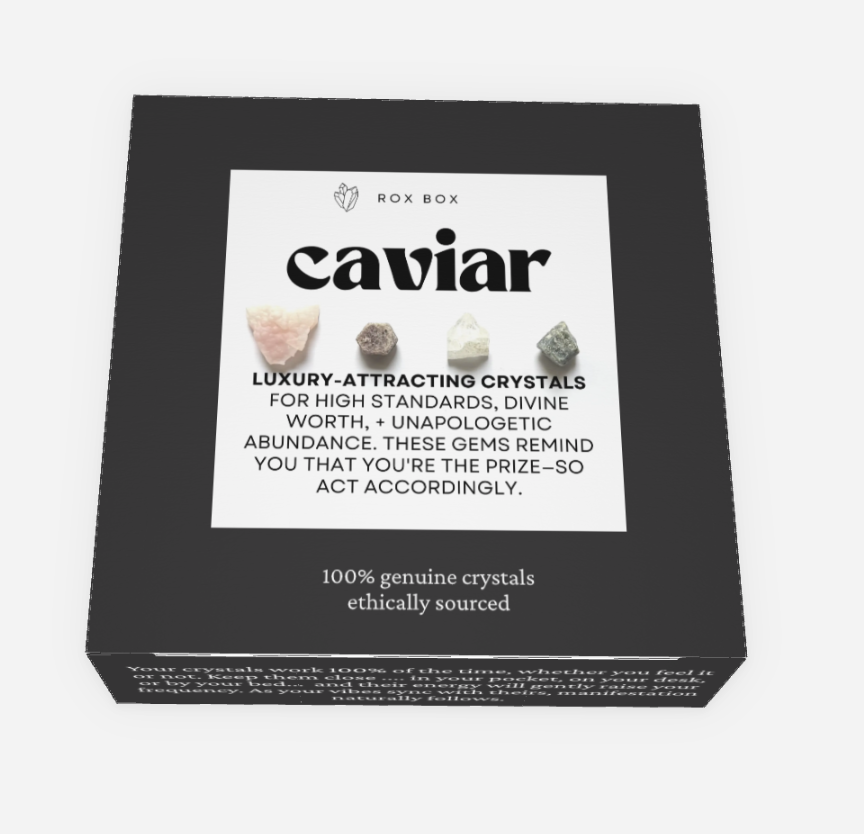 caviar crystals - crystals for abundance - cheeky gift funny gift
