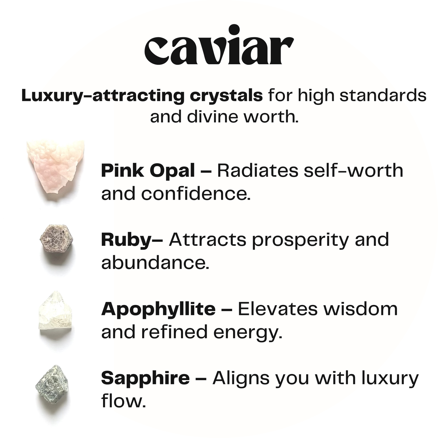 caviar crystals - crystals for abundance - cheeky gift funny gift