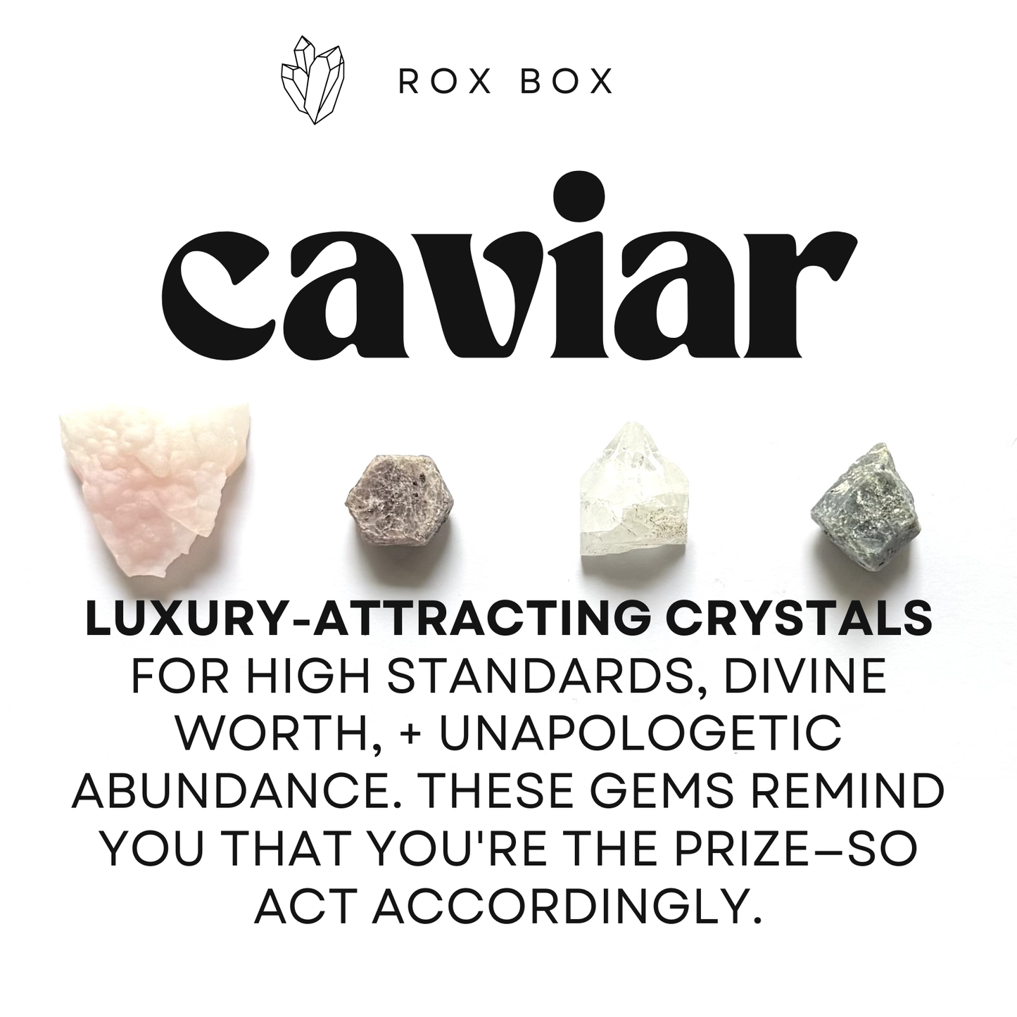 caviar crystals - crystals for abundance - cheeky gift funny gift