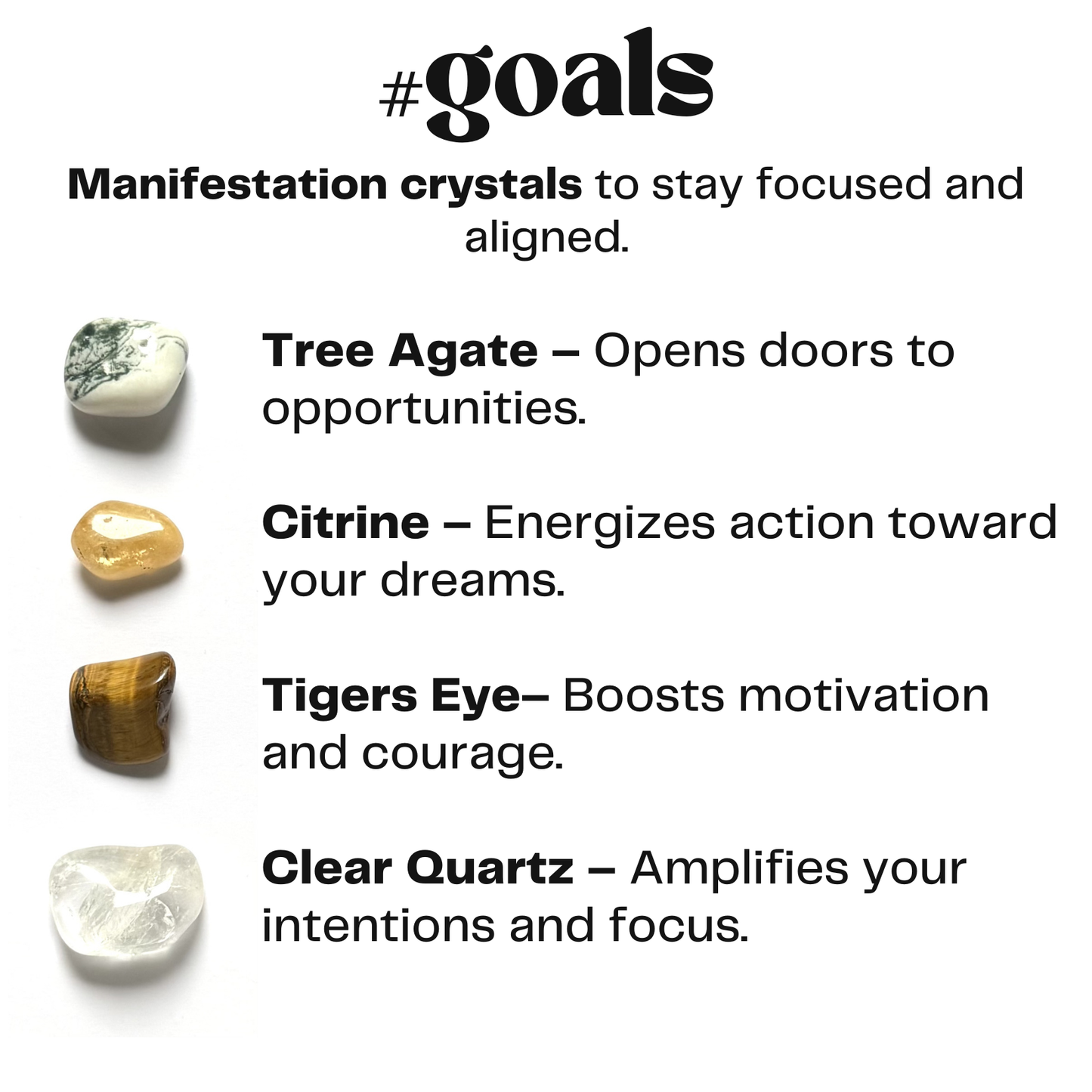 #goals - Crystal gift for manifestation and motivation - Spiritual Gift