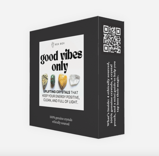 good vibes only - crystal gift for uplifting energy | cheeky metaphysical gift