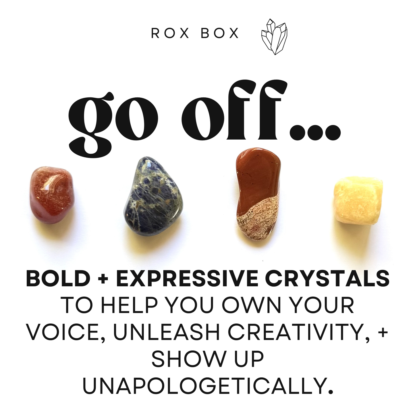 go off - crystals for creativity - cheeky gift funny gift