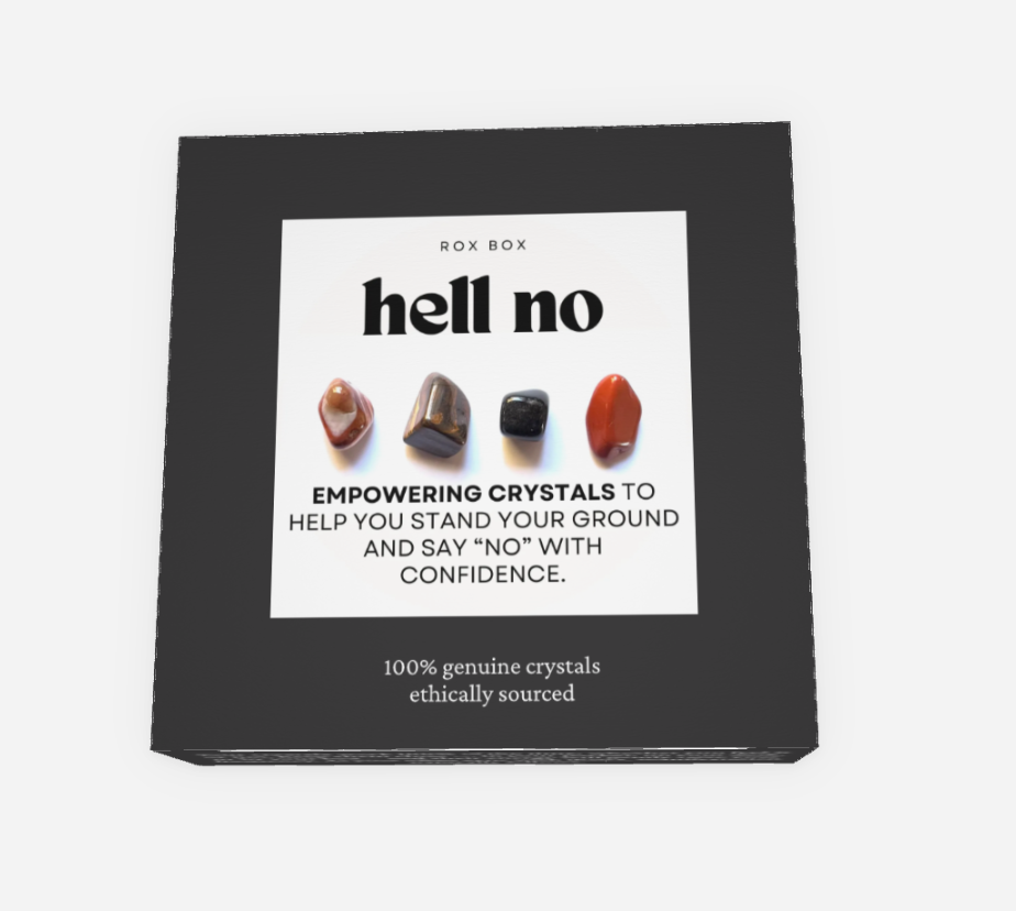 hell no - crystals for empowerment - cheeky gift funny gift