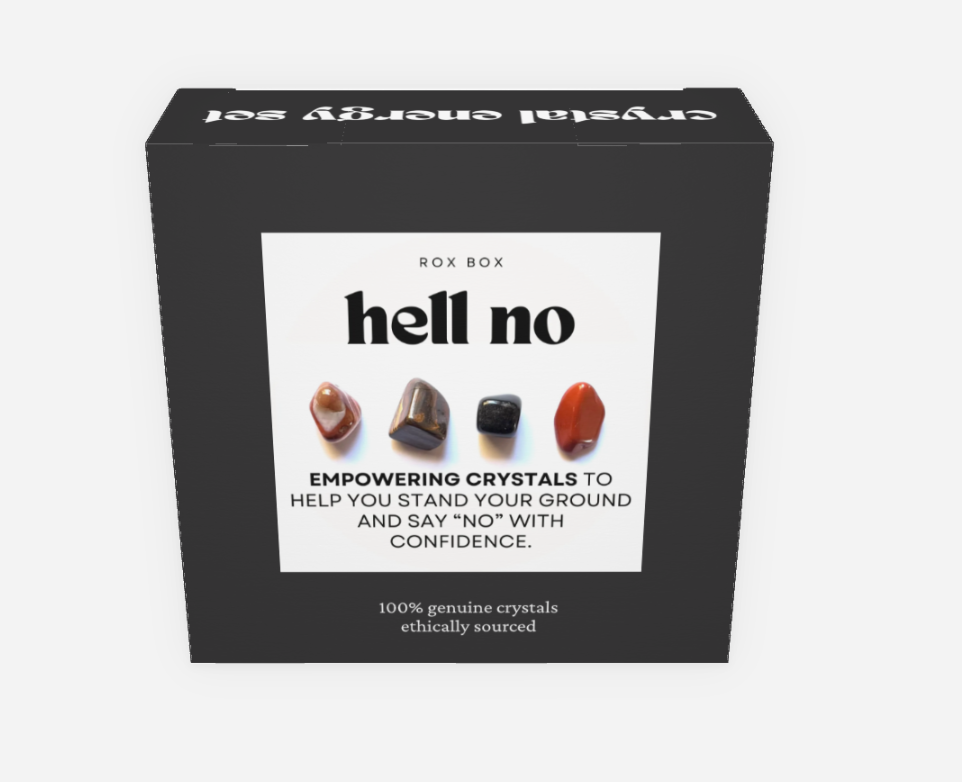 hell no - crystals for empowerment - cheeky gift funny gift