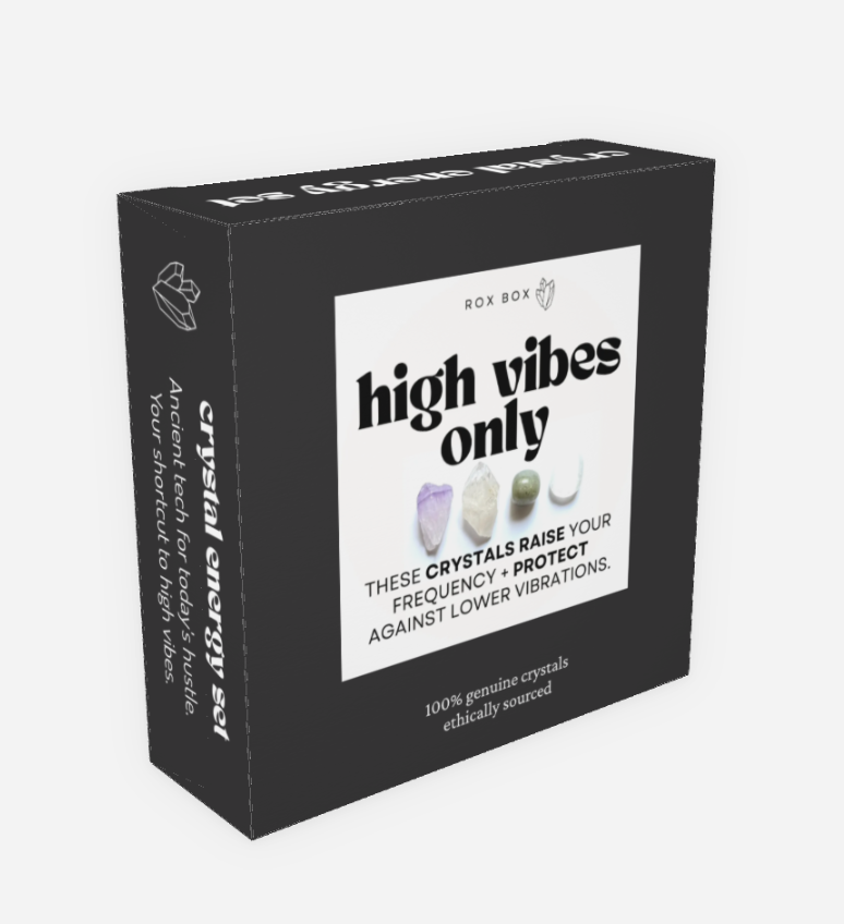 high vibes only - crystals for positivity + protection | cheeky metaphysical gift