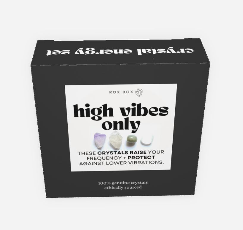 high vibes only - crystals for positivity + protection | cheeky metaphysical gift