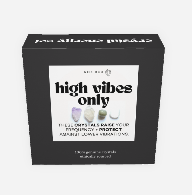high vibes only - crystals for positivity + protection | cheeky metaphysical gift