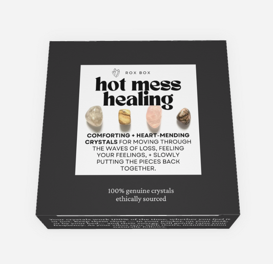 hot mess healing - crystal gift for comfort and healing - cheeky gift wellness gift