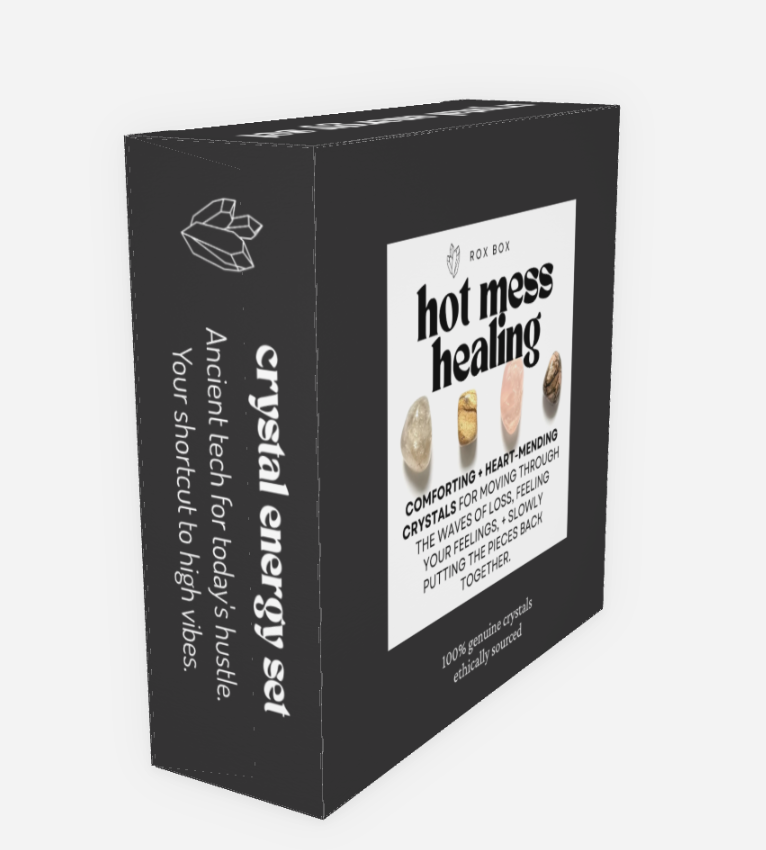 hot mess healing - crystal gift for comfort and healing - cheeky gift wellness gift