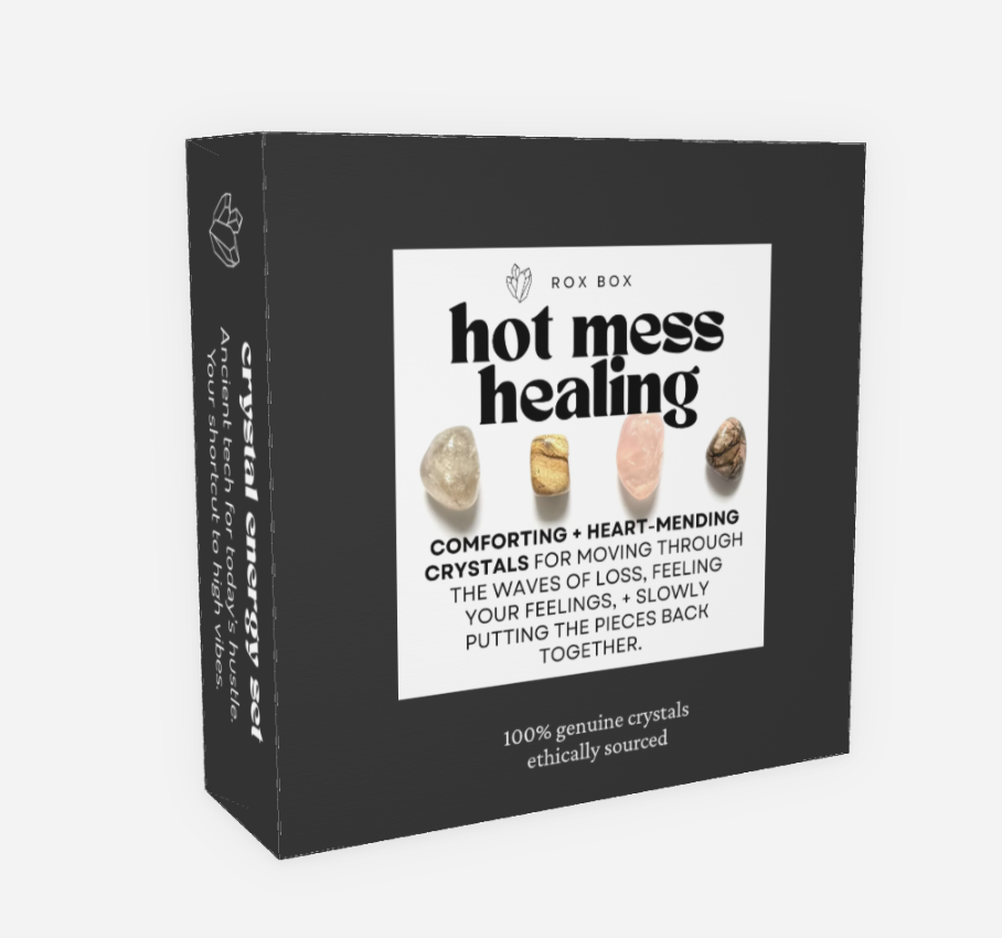 hot mess healing - crystal gift for comfort and healing - cheeky gift wellness gift