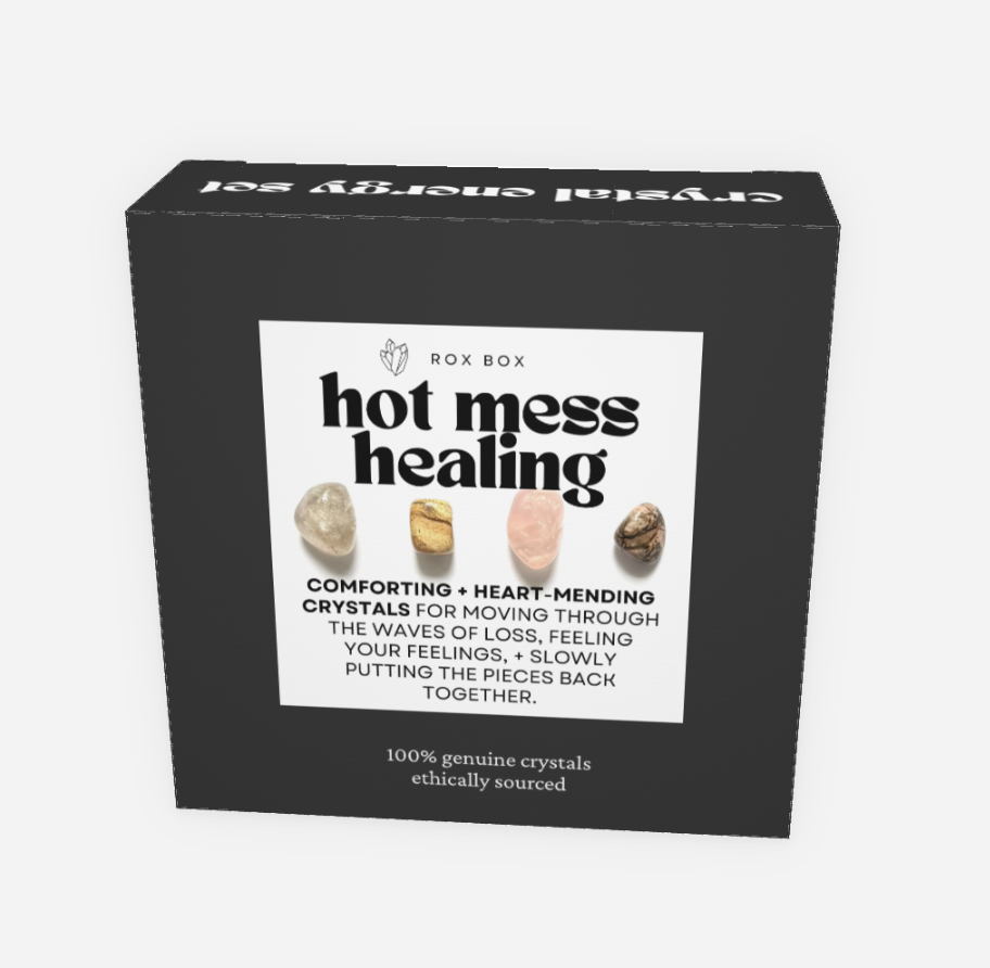 hot mess healing - crystal gift for comfort and healing - cheeky gift wellness gift