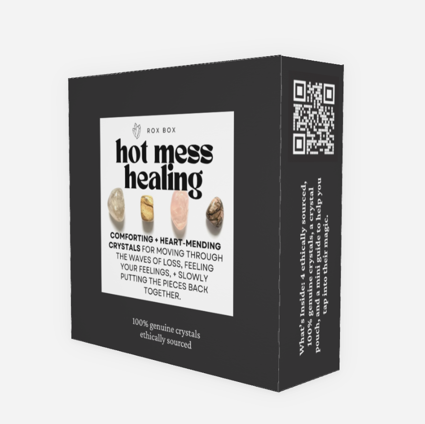 hot mess healing - crystal gift for comfort and healing - cheeky gift wellness gift
