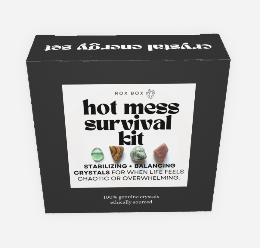hot mess survival kit - crystals for balance | cheeky sarcastic  funny gift