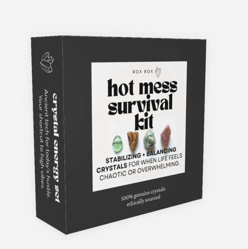 hot mess survival kit - crystals for balance | cheeky sarcastic  funny gift
