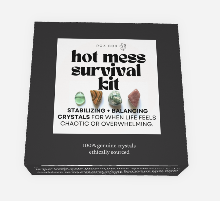 hot mess survival kit - crystals for balance | cheeky sarcastic  funny gift