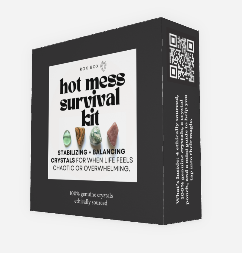 hot mess survival kit - crystals for balance | cheeky sarcastic  funny gift