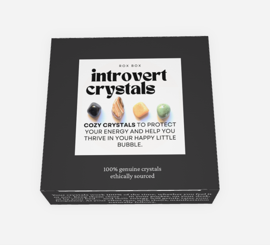 introvert crystals - crystals for peace + protection - cheeky gift funny gift