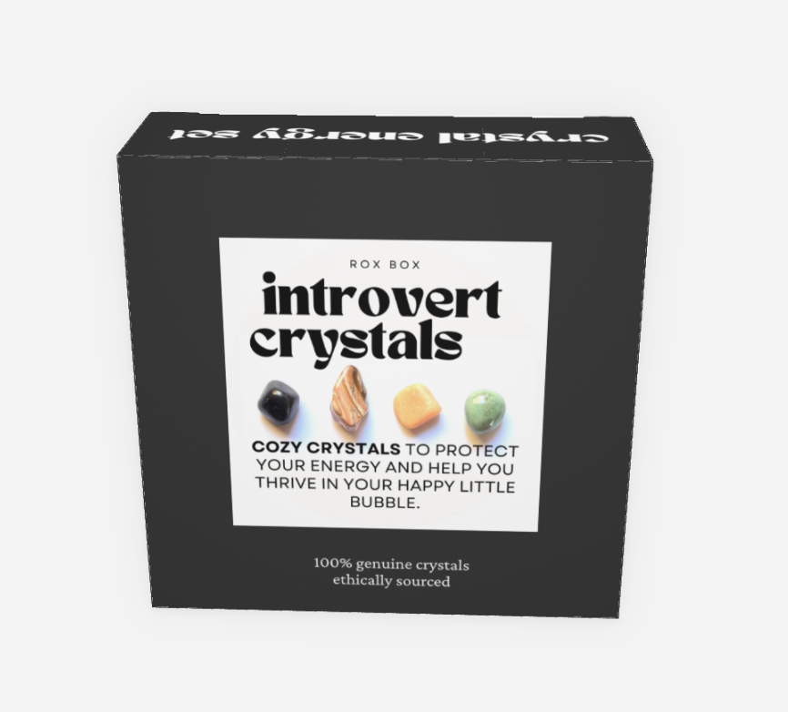 introvert crystals - crystals for peace + protection - cheeky gift funny gift