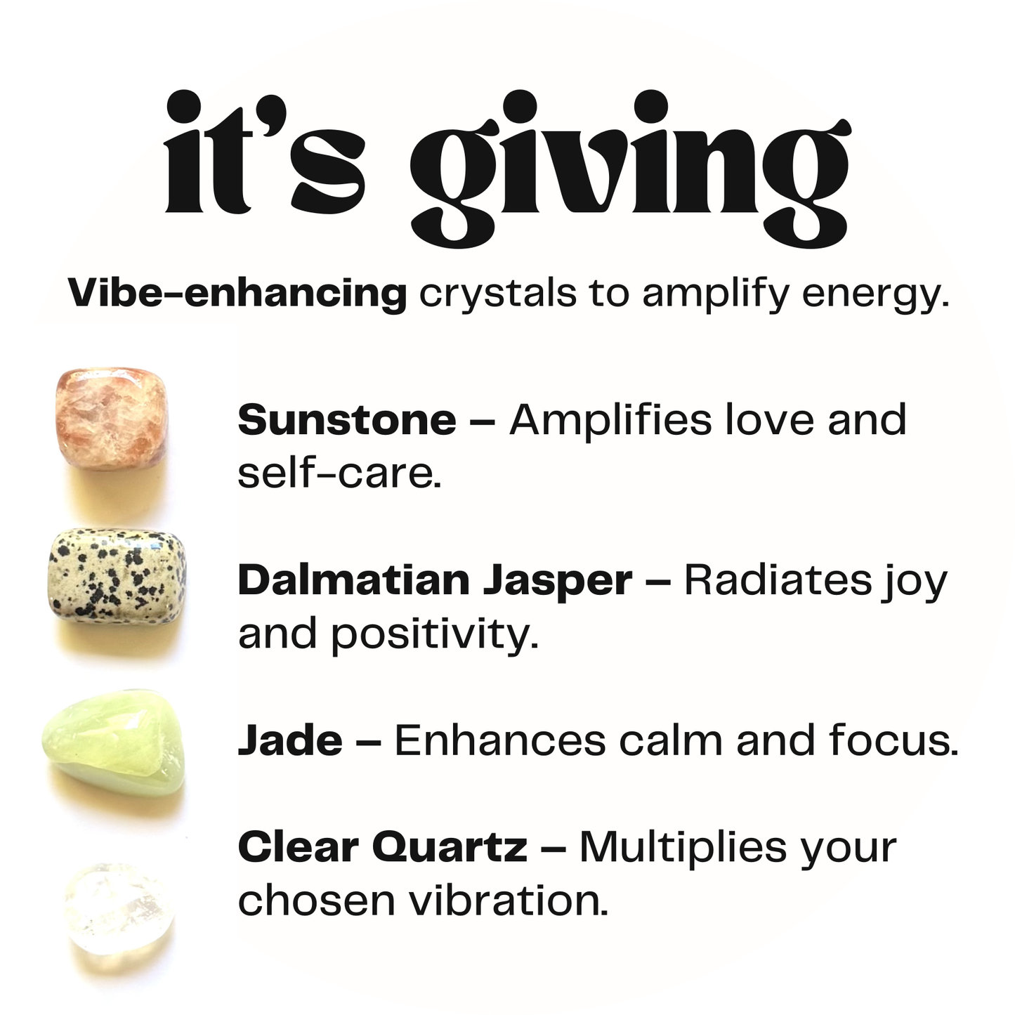it's giving - crystals for vibe enhancing - cheeky gift funny gift