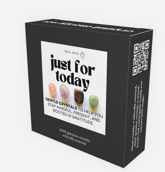 just for today - crystals for mindfulness + gratitude | spiritual recovery gift