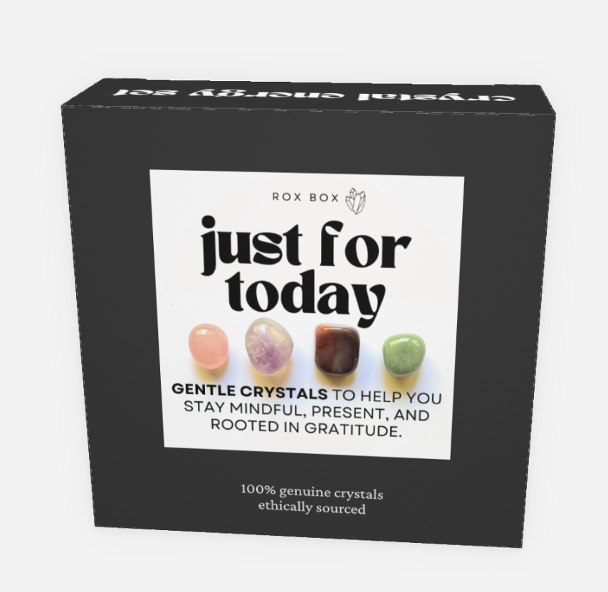 just for today - crystals for mindfulness + gratitude | spiritual recovery gift