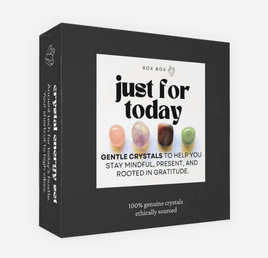 just for today - crystals for mindfulness + gratitude | spiritual recovery gift