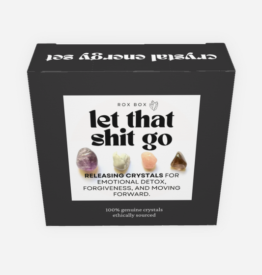 let that shit go - crystal gift for emotional release | cheeky gift funny sarcastic gift