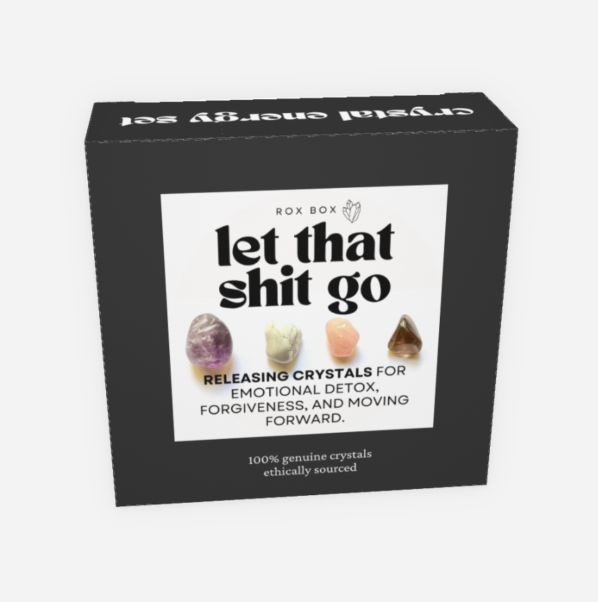 let that shit go - crystal gift for emotional release | cheeky gift funny sarcastic gift
