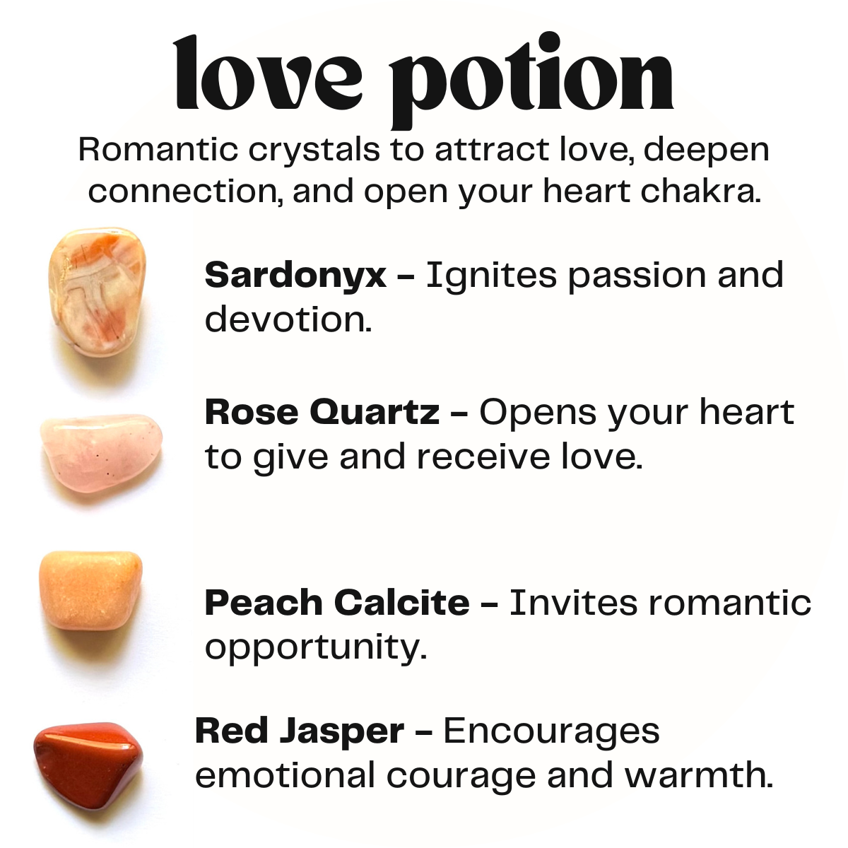 love potion - crystal gift to attract love - cheeky gift witchy gift