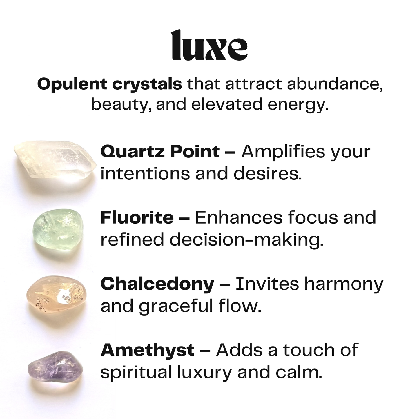 luxe - crystals for abundance - crystals for abundance - fun cheeky gift