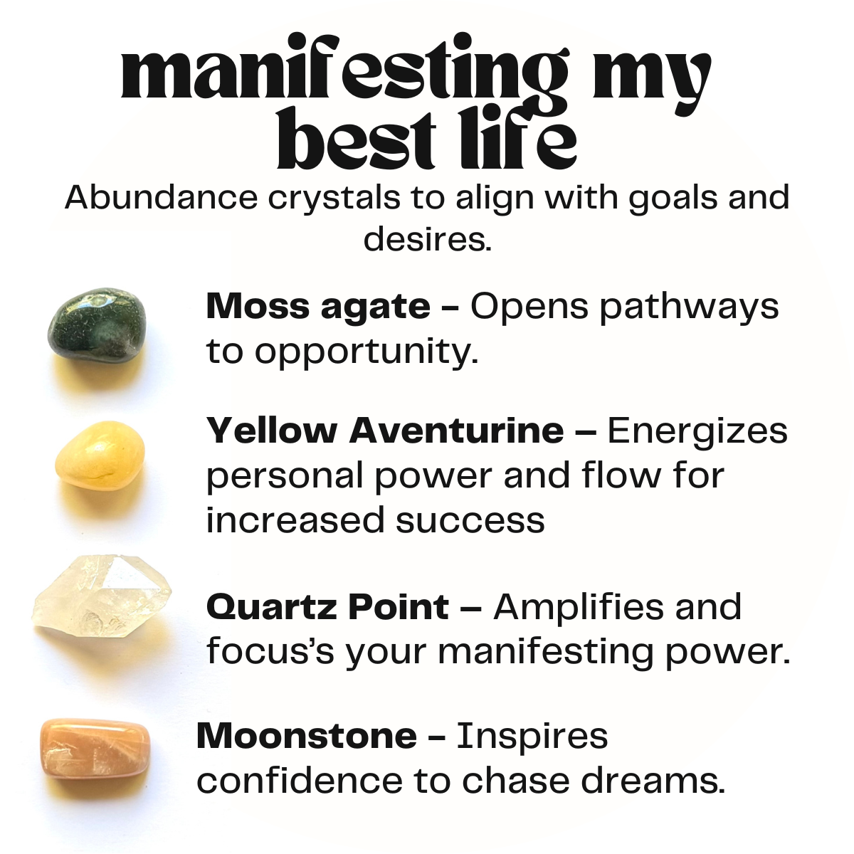 manifesting my best life - crystals for abundance - cheeky gift funny gift