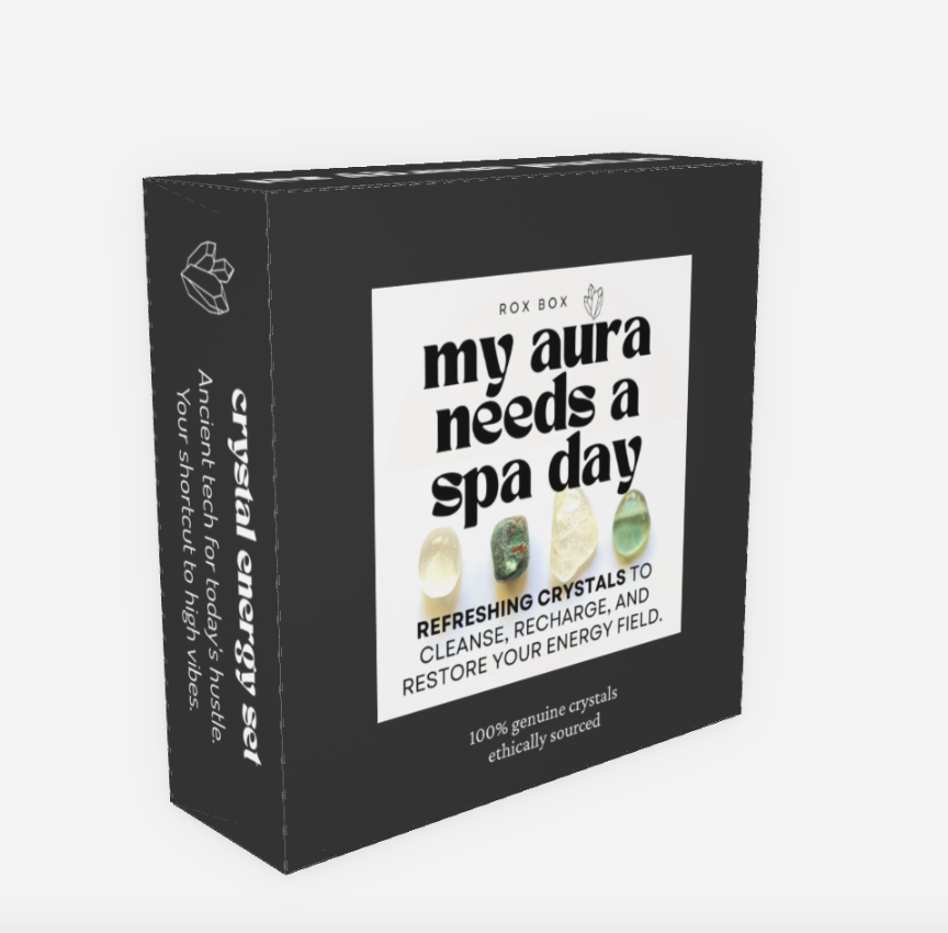 my aura needs a spa day - crystal gift for an energy refresh - cheeky gift funny gift